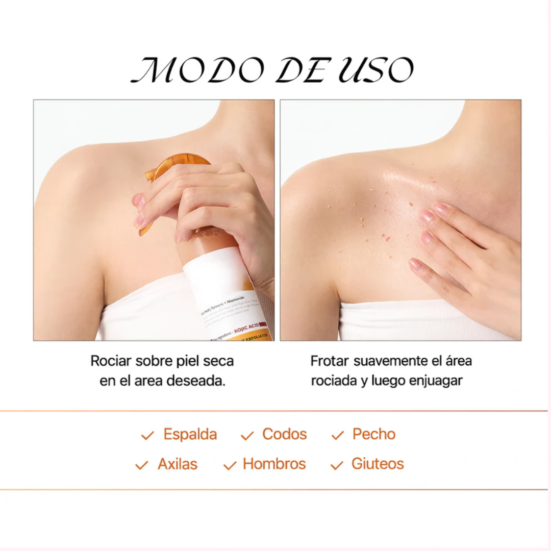 Cosmivella - Exfoliante Corporal Iluminador de Cúrcuma y Ácido Kójico - Piel Suave y Tono Uniforme - 200ml