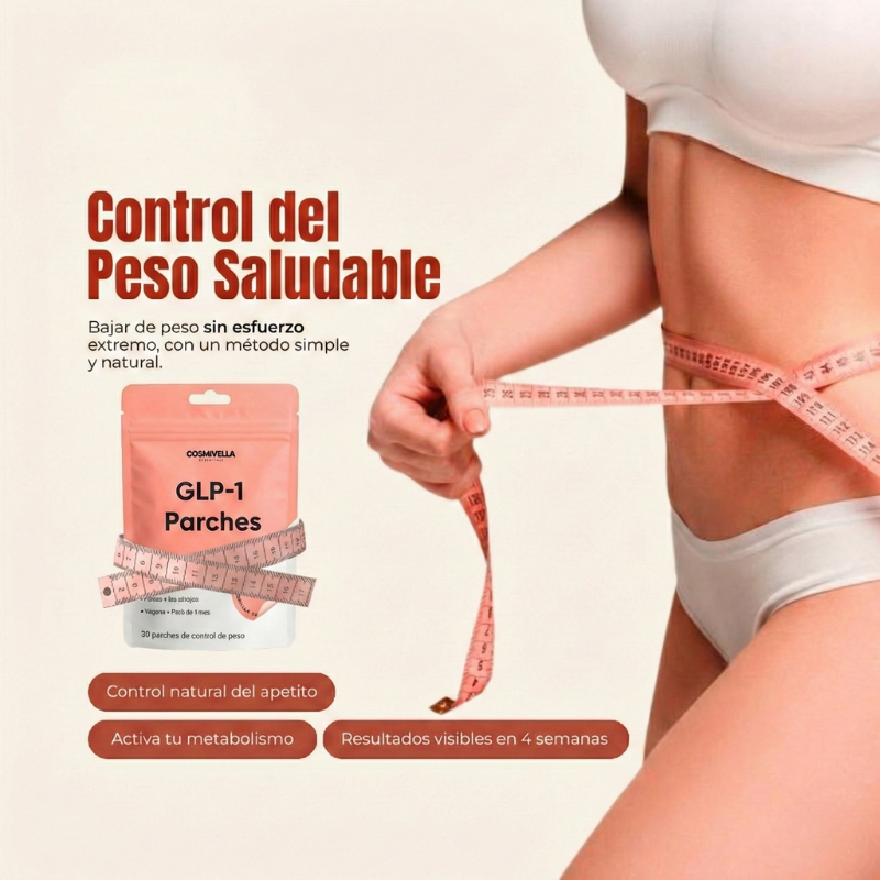 Metapatch GLP-1 – Múltiples beneficios: controla apetito, activa metabolismo