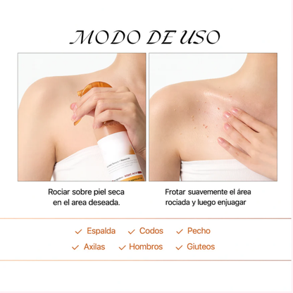Cosmivella - Exfoliante Corporal Iluminador de Cúrcuma y Ácido Kójico - Piel Suave y Tono Uniforme - 200ml