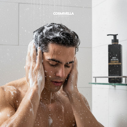 Champú activador de raíces para hombres con caída del cabello: aumento del crecimiento capilar con solo 4 lavados a la semana